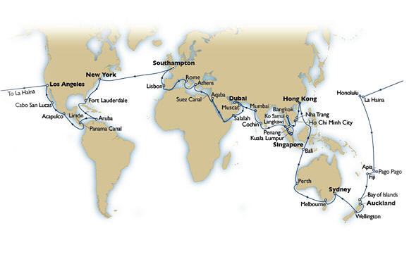 Queen Elizabeth itinerary reference map